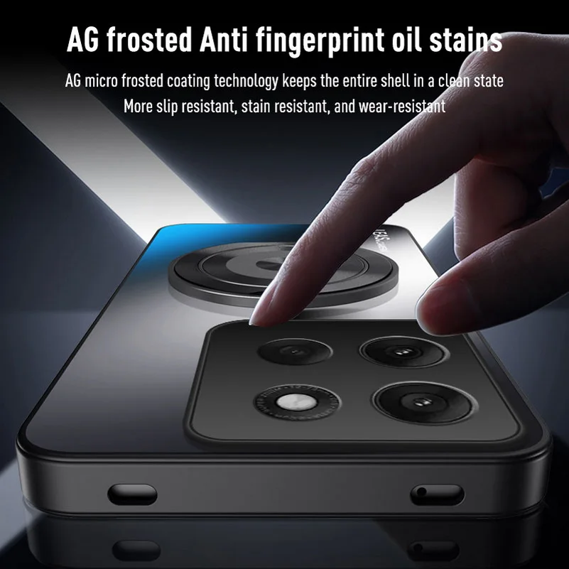 Sleek Matte Back Panel Case with Magnetic Bracket