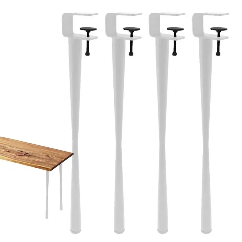 

Adjustable Metal Table Legs F-Shape Dining Desk Legs No Punching Design Clamp On Easy-Fit F-Shape Dining Desk Legs For Coffee