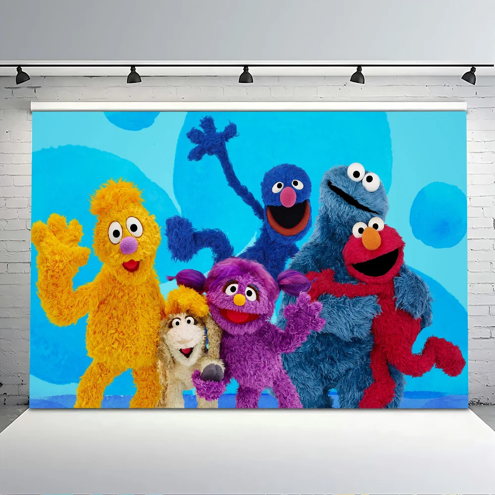 Cute Cookies ELMO Sesame Street Photo Backdrop Kids Happy Birthday Party  Photography Backgrounds Banner Photoshoot Backdrops - AliExpress, image size:1000x1000
