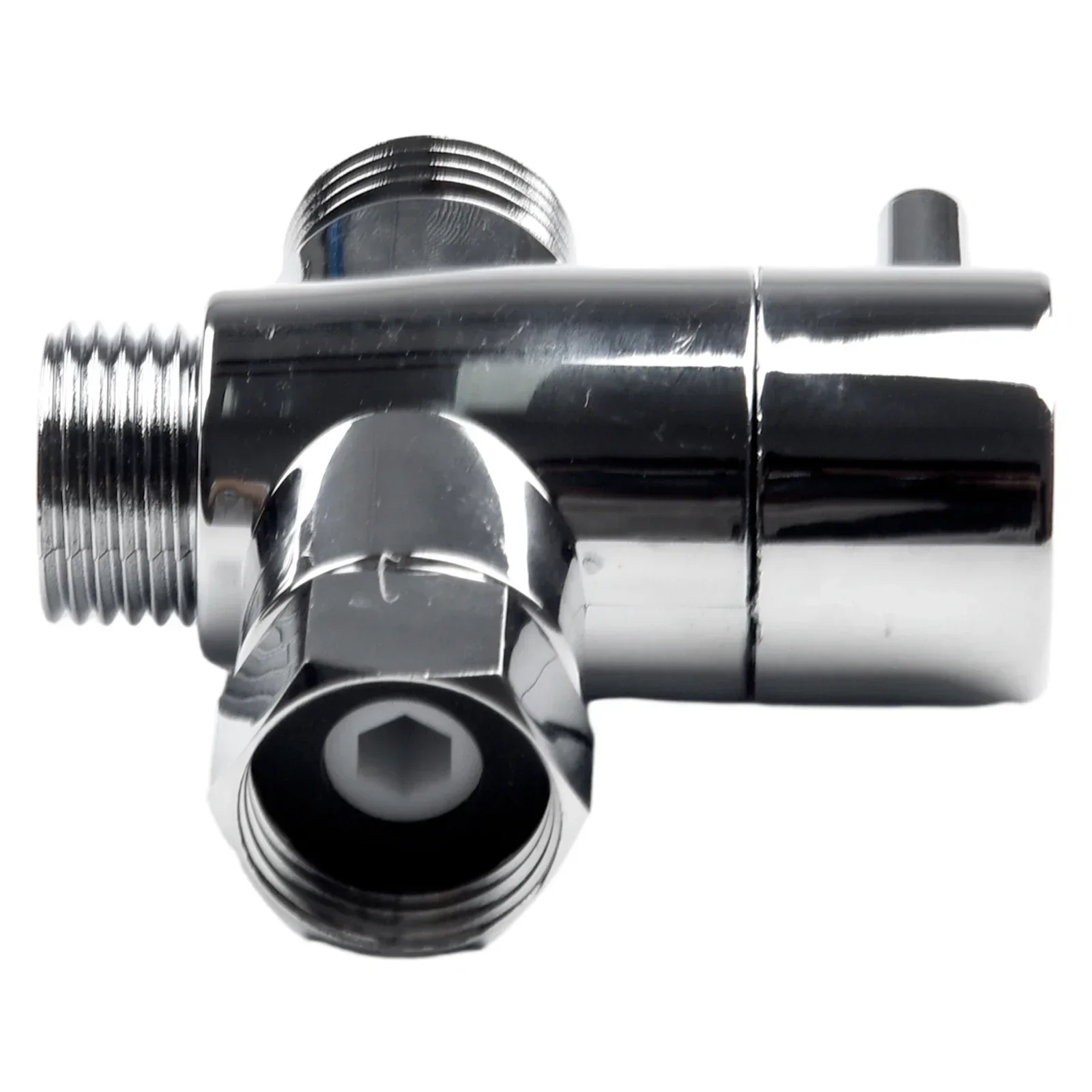 1/2 Inch 3-Way T-Adapter Bath Shower Head Arm Mounted Diverter Valve Tap Shower Water Distributor Faucet Bathroom Parts