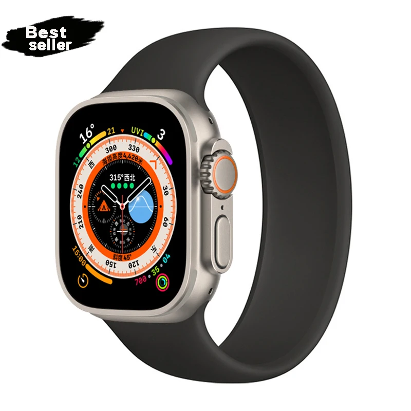 Silicone Solo Loop Strap for Apple Watch - Elastic Belt Bracelet