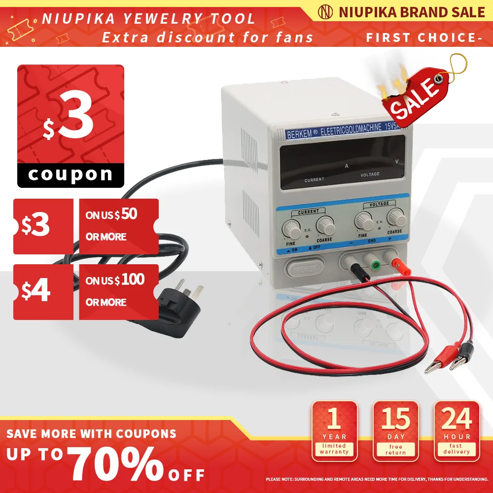 Electroplating Machine 15v 5a Silver Gold Plating Kit Jewelry Processing Tools Voltage