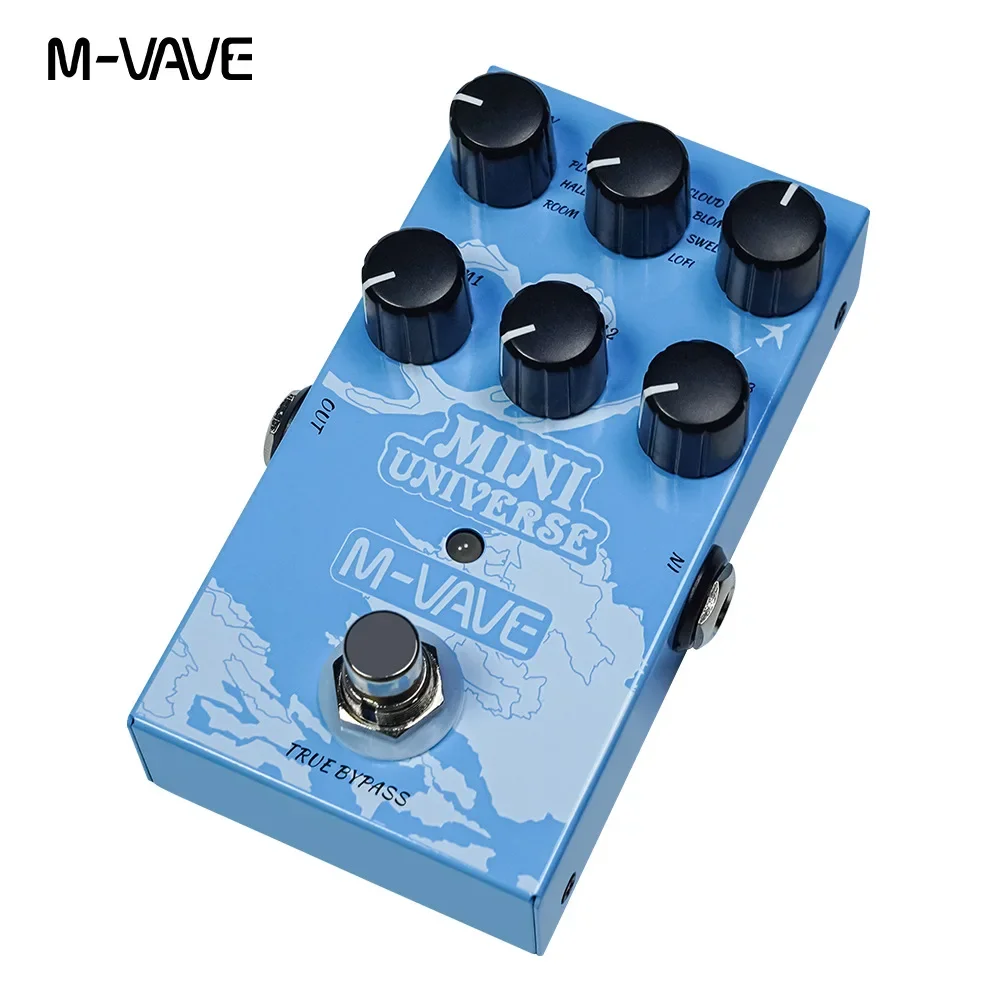M-vave Mini Universe Digital Reverb Pedal 9 Reverb Effects