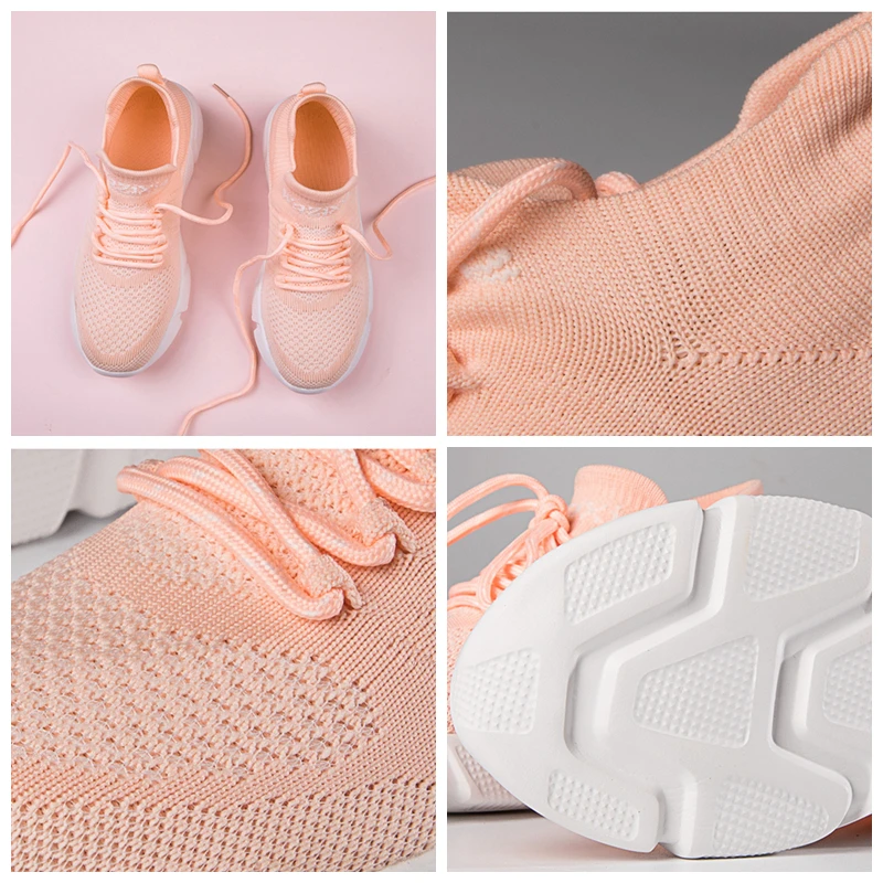 Women's Lightweight Running Sneakers Girls Gym Comprehensive Sports Jogging Walking Casual Sock Shoes Breathable Comfortable