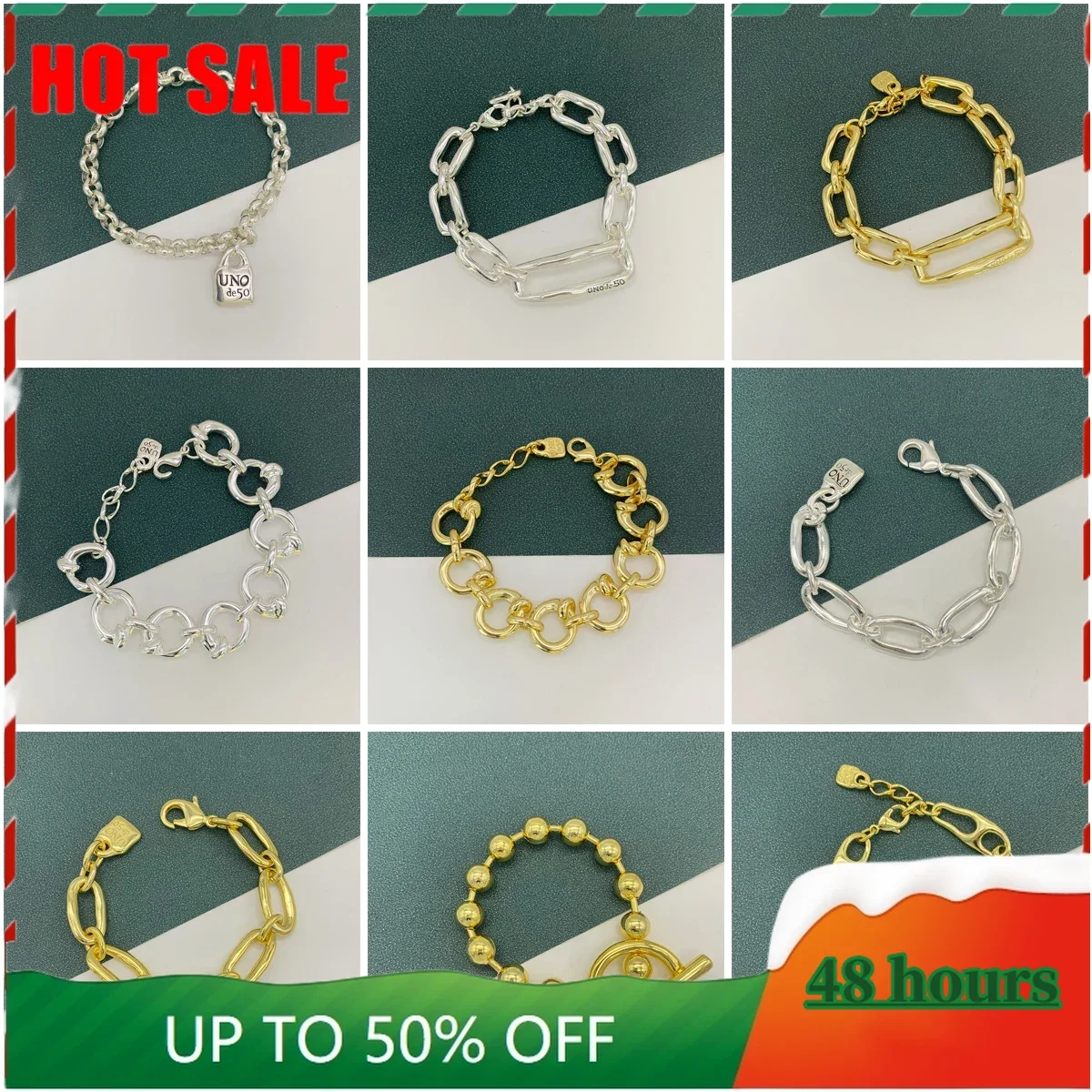 UNOde50-pulsera Ligera Creativa с высоким качеством для женщин, Bolso De gift De joyery romantica, Superventas Europeo и American