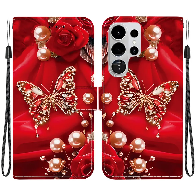 Elegant Colored Flower Wallet Phone Case - Magnetic Flip Leather Cover with 3D Pattern