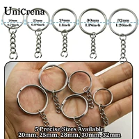 UniCrena Split Ring Stainless Steel Key Ring with Chain and Jump Rings Keychain for DIY Crafts, Jewelry Making, Dog Tags Bulk 2