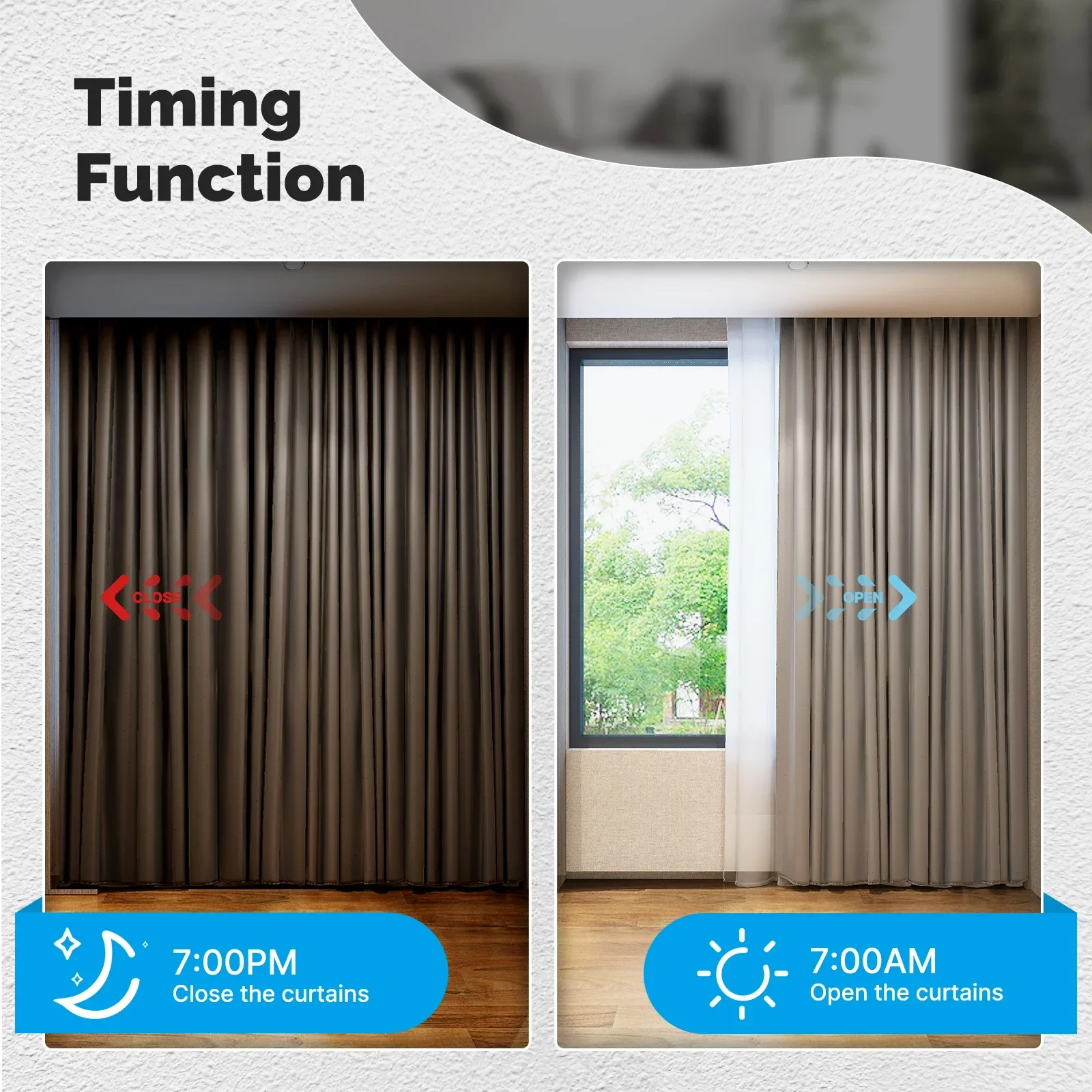 Modulo WiFi/ZigBee con interruttore intelligente per tende MOES - Compatibile con ripristino a bilanciere Tuya, app e telecomando per Alexa/Google Home - immagine 6