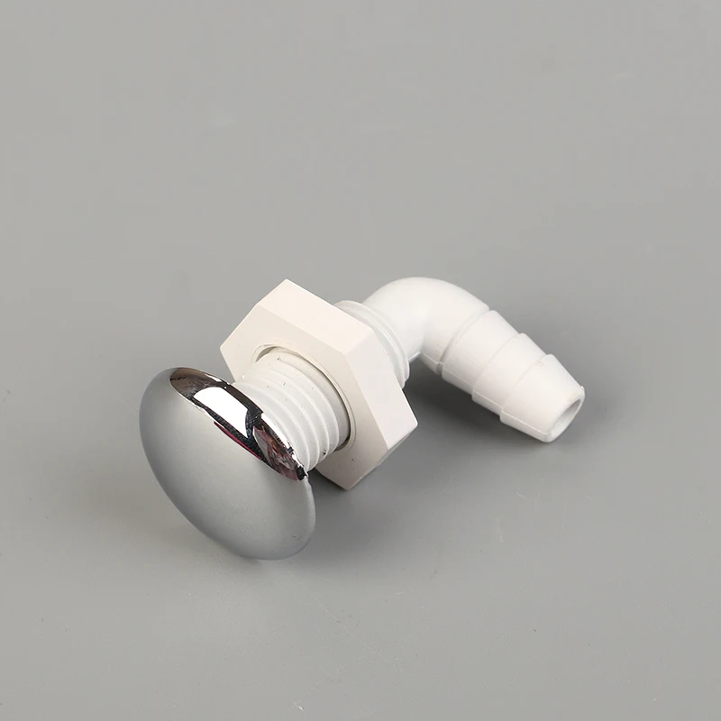 1PC Hot Tub Air Jet Air Nozzle Chrome-plated Surface Non-metallic With White Base Massage Bathtub Accessories