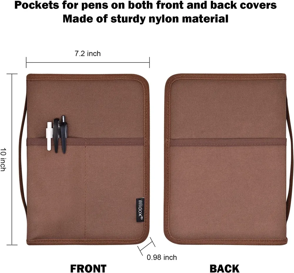 Storage Bag A5 Journal Notebook Cover with Double YKK Zipper with Pen Holder for A5 Moleskine LEUCHTTURM Journals Planners Sketchbooks