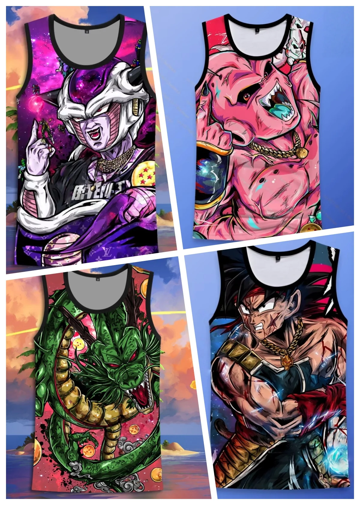 2026 Sommer Dragon Ball Retro Fitness-Weste Herren Übergroße 3D-Bedruckte Weste Familien-Unisex Kinder-Sportshirt