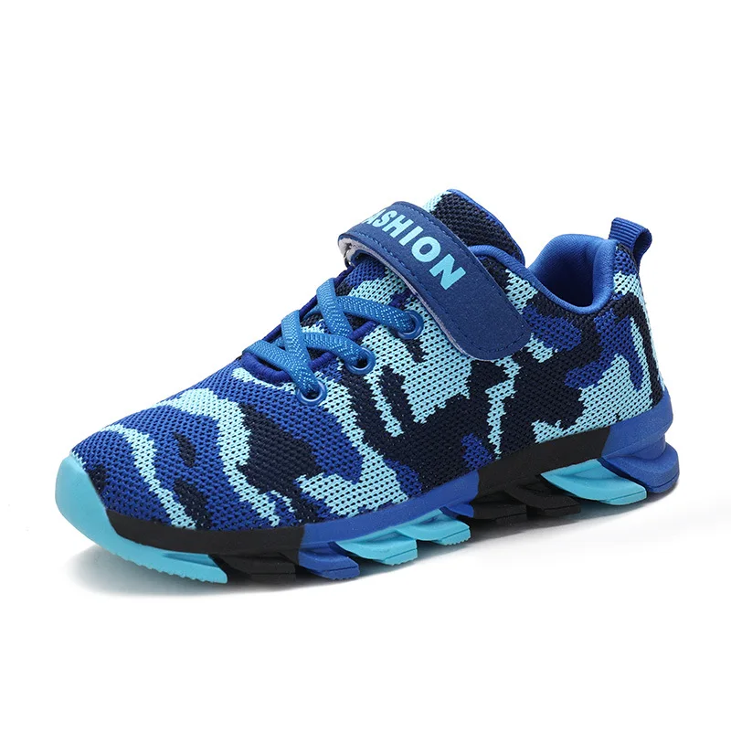 Philippe Model - Camouflage blue running shoes