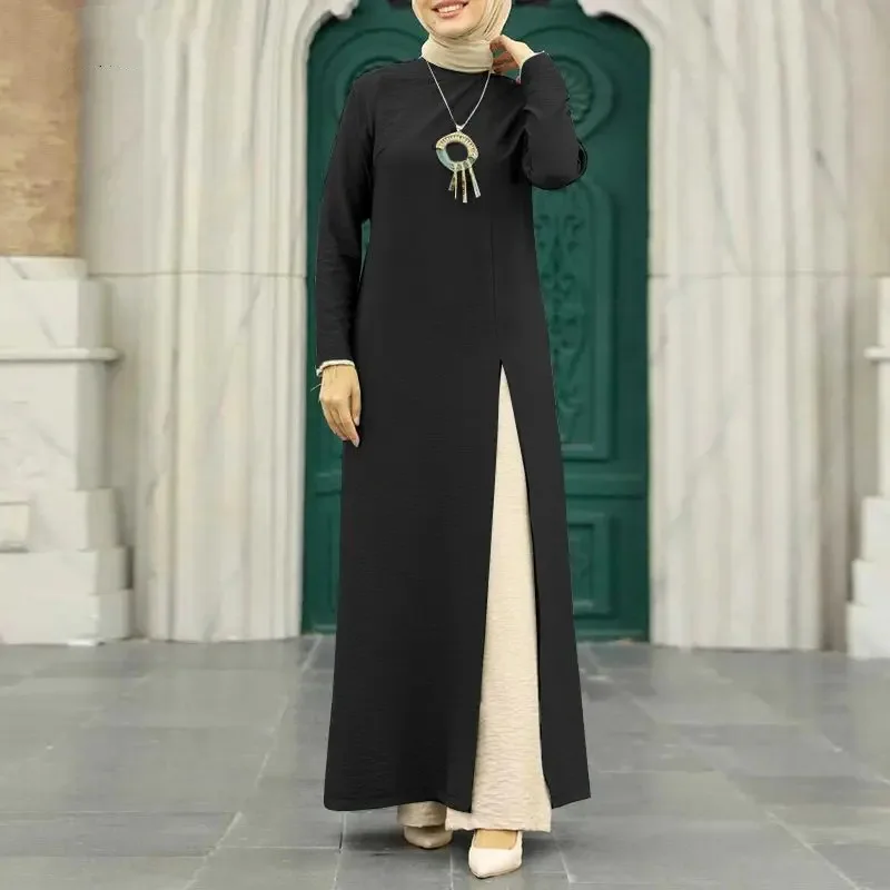 Abayas for Women Dubai Luxury Kaftan Turkey Fashion High Slit Hem Muslim Dresses Islam African Clothing Abaya Robe Plus Size 5XL