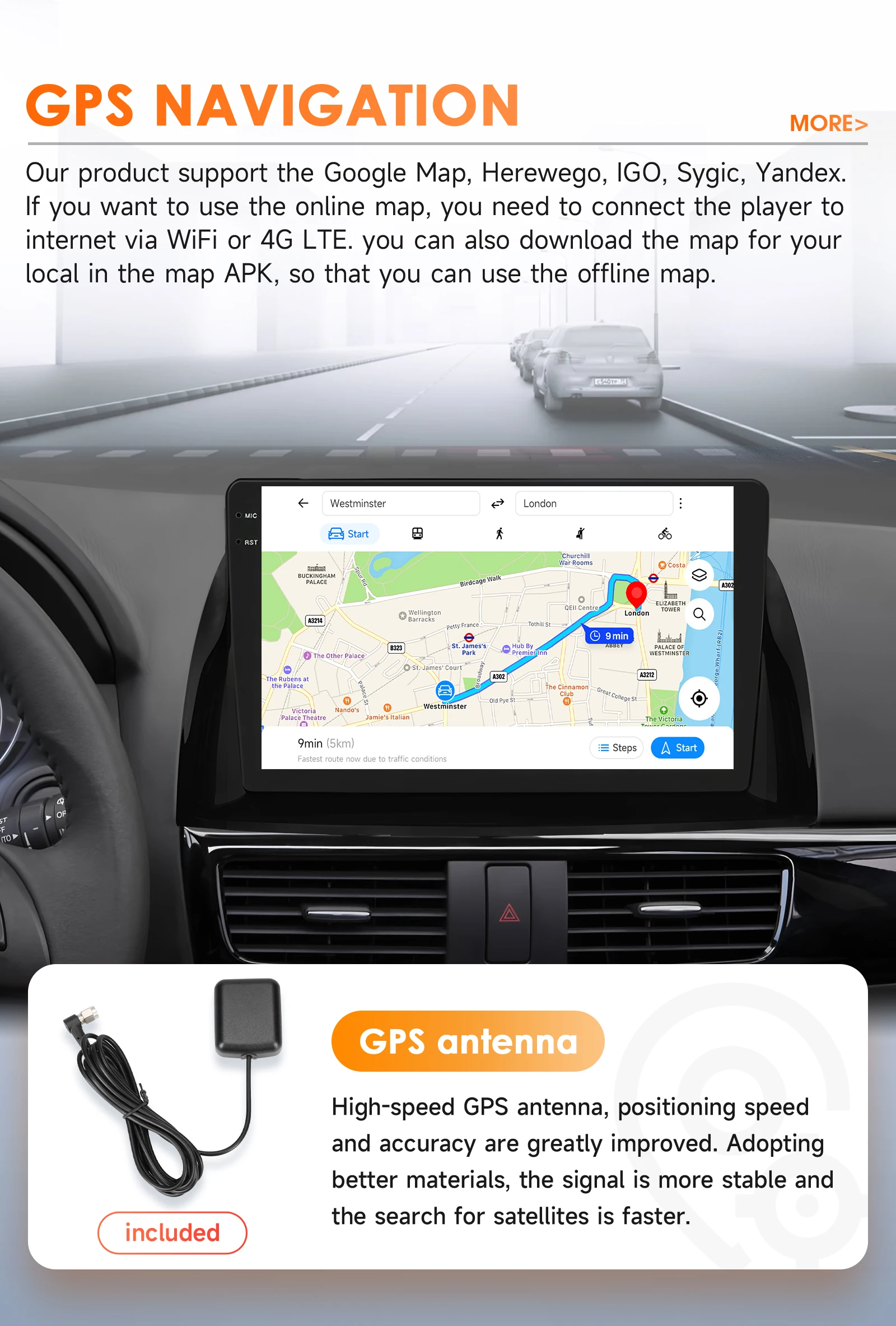 Hizpo 8Core Android 14 Intelligentes Autoradio für Mazda CX5 CX-5 2012-2015 AI CarPlay GPS DSP 4G BT5.4 von Qualcomm Snapdragon6115 – Detail 34