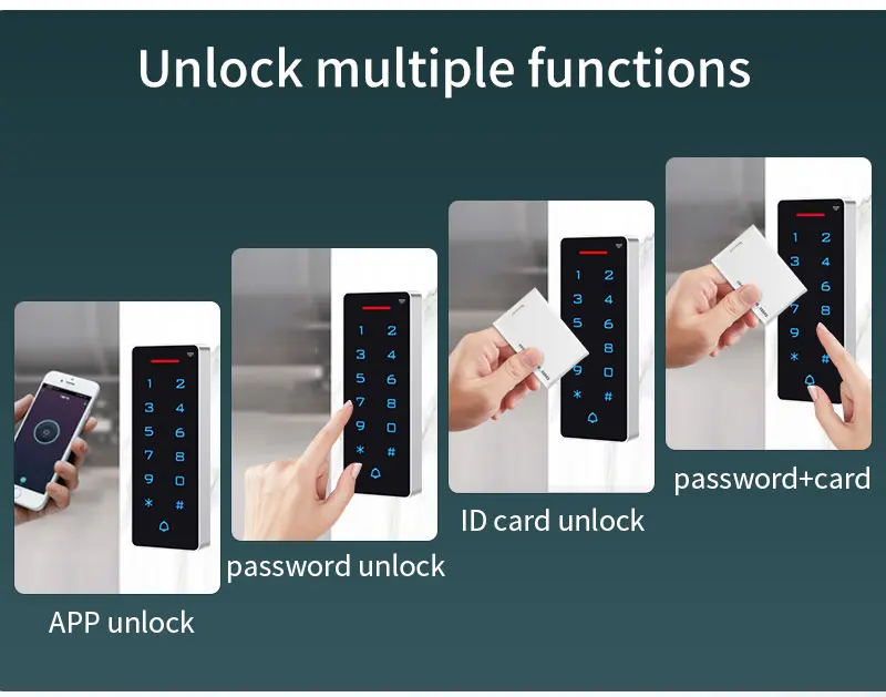 WIFI Tuya Smart App Door Access Control Keypad Standalone ID&IC RFID Access Cont