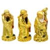 Feng Shui Golden Fu Lu Shou Three Goddesses Fuk Luk Sau H:5" C1037-1 5