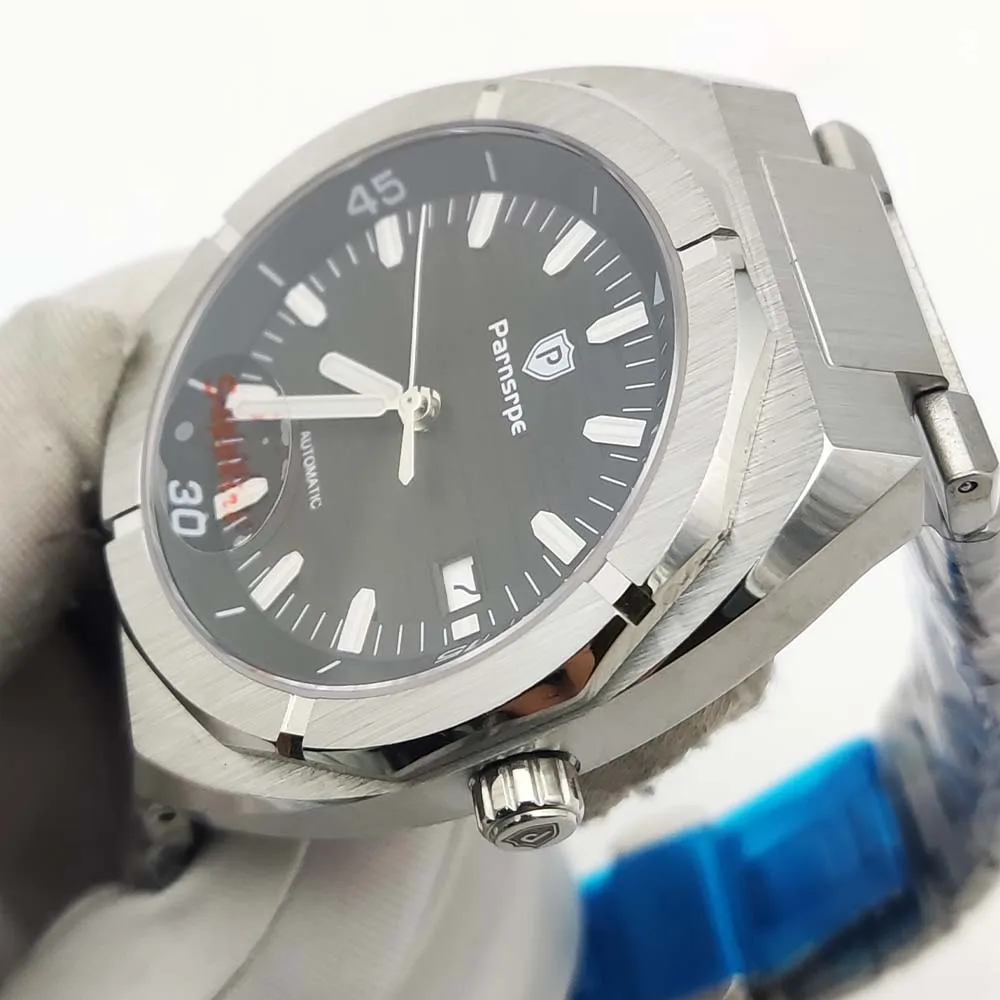 42MM Black Dial Men's Automatic Watch Stainless Steel Case Sapphire Leisure NH35 Movement Mechanical Men's Watch Steel watch