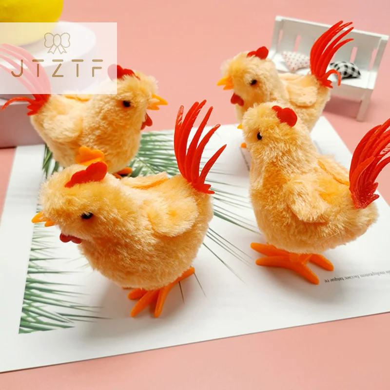 

Simulation Big Rooster Wind-up Toy Chicken Clockwork Plush Jumping Toy Easter Gift Kid Educational Interactive Toy Birthday Gift