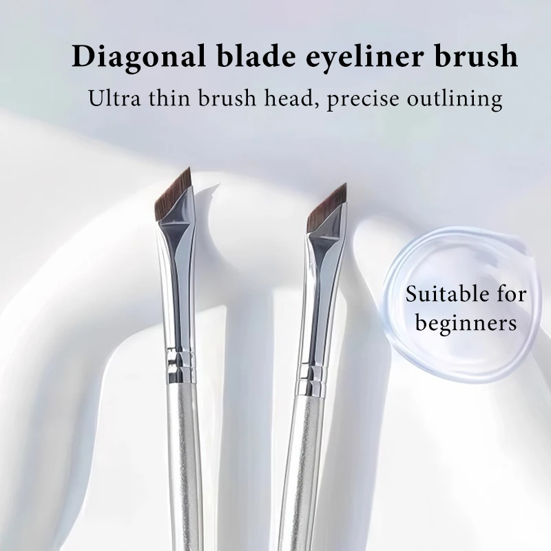 1/2/3PCS Professional Ultra Thin Angled Eye Liner Brush Fine Angle Flat Eyebrow Contour Makeup Detail Brushes Face Makeup Tools 2