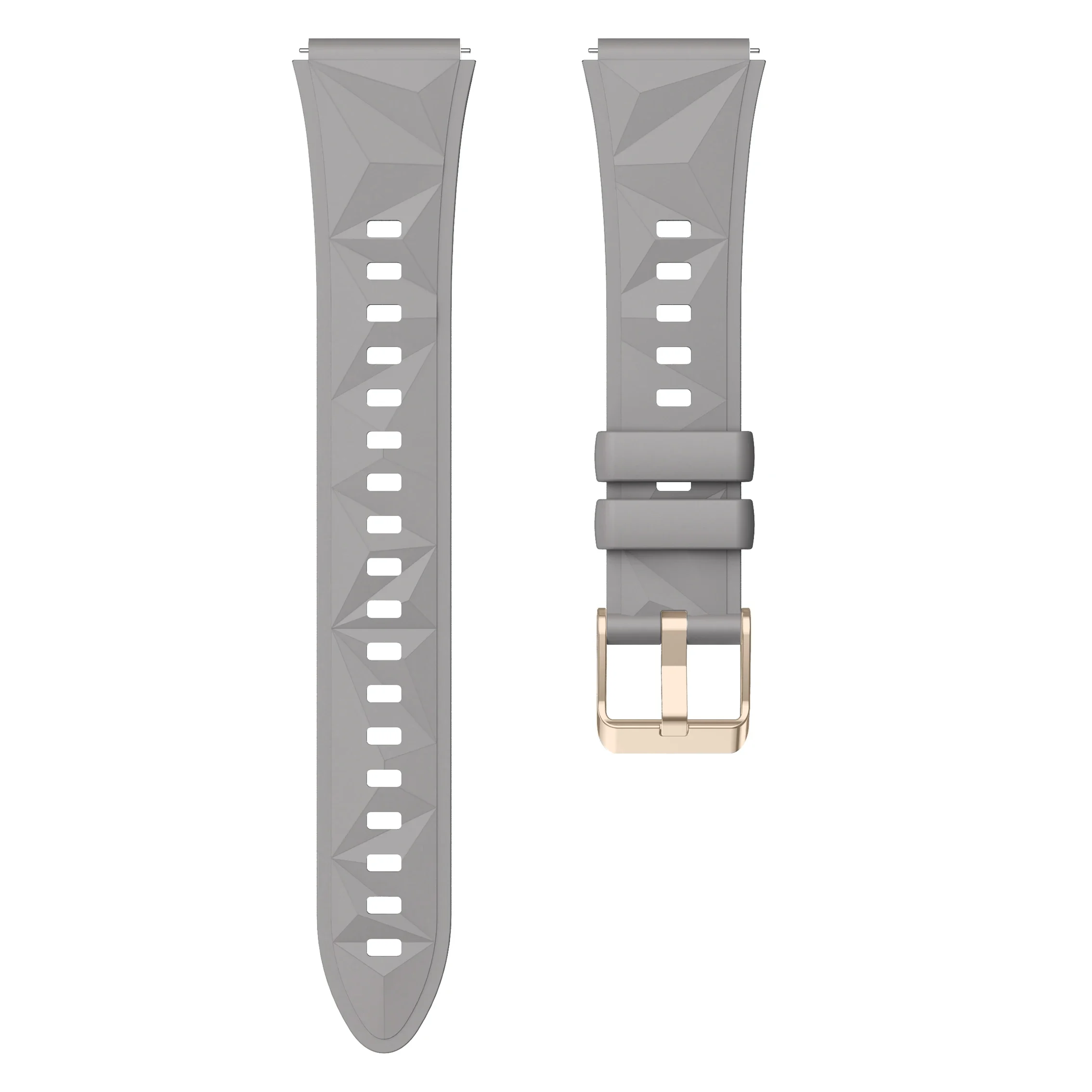 Elegant 18mm Rose Gold Buckle Watch Strap with Quick Release Mechanism