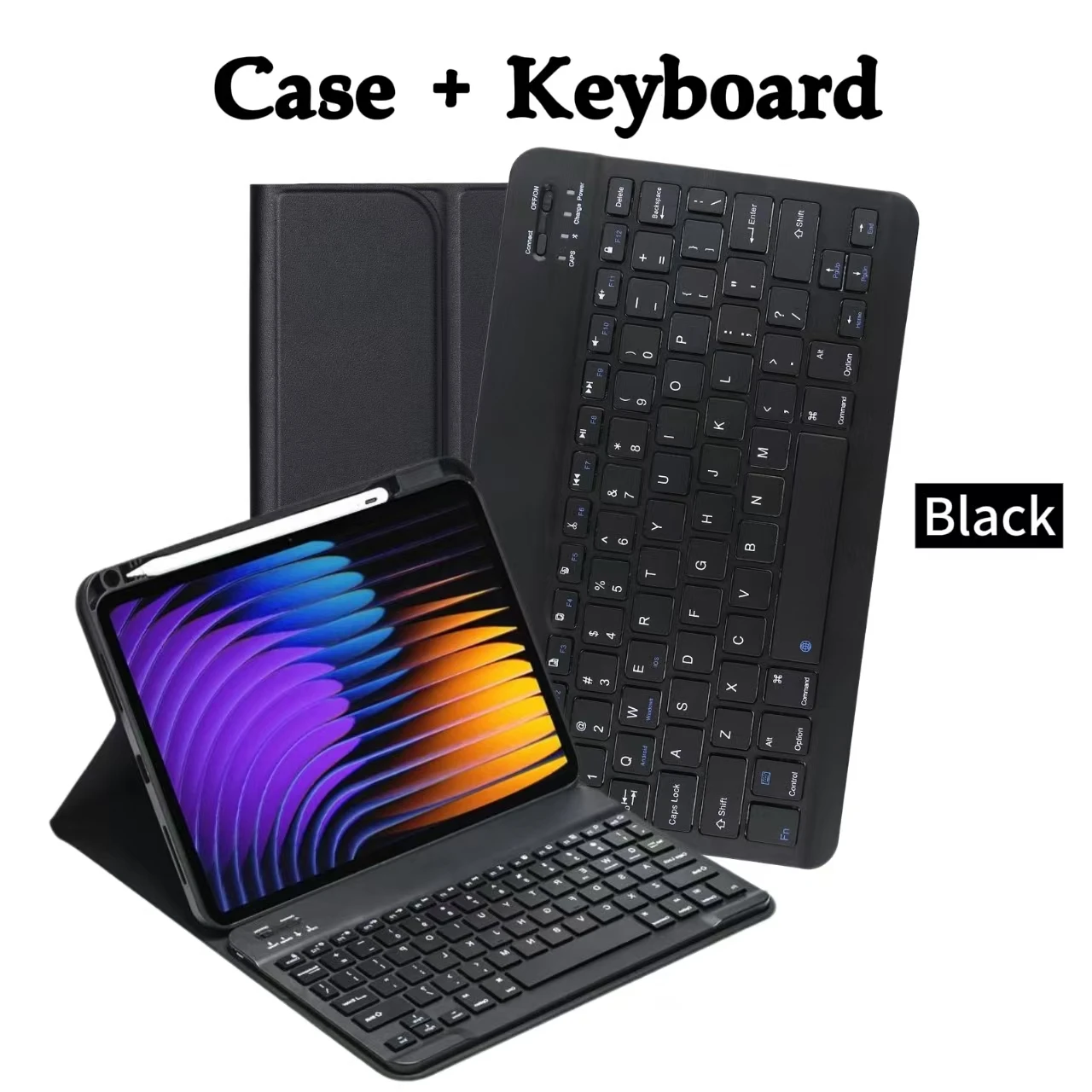 Wireless Bluetooth Keyboard Case with Removable Keyboard