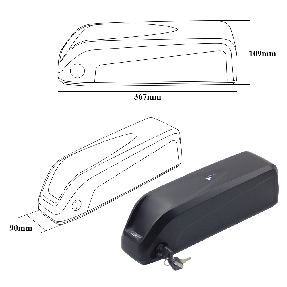 Hailong Lithium Ebike Battery 48V 14.5Ah 17.5Ah 20Ah for Kasen Kabbit Plus Classic P-51 Gen 3 2 MonoStorm UrbanStealth DesertStr