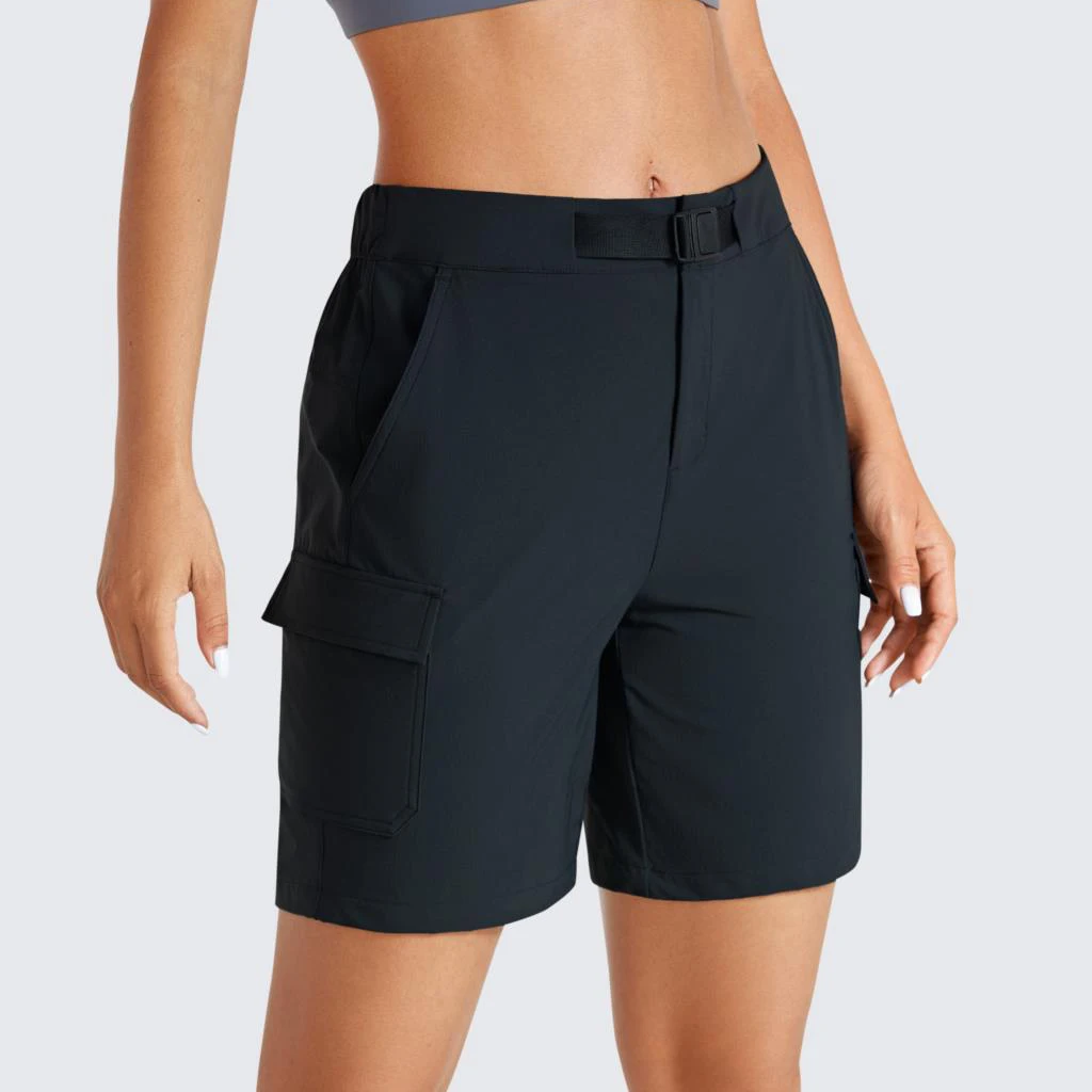 Sport Shorts Hiking Cargo Shorts Stretch Waterproof Lightweight Summer Outdoor For Women 7'' With Pockets Sport Shorts
