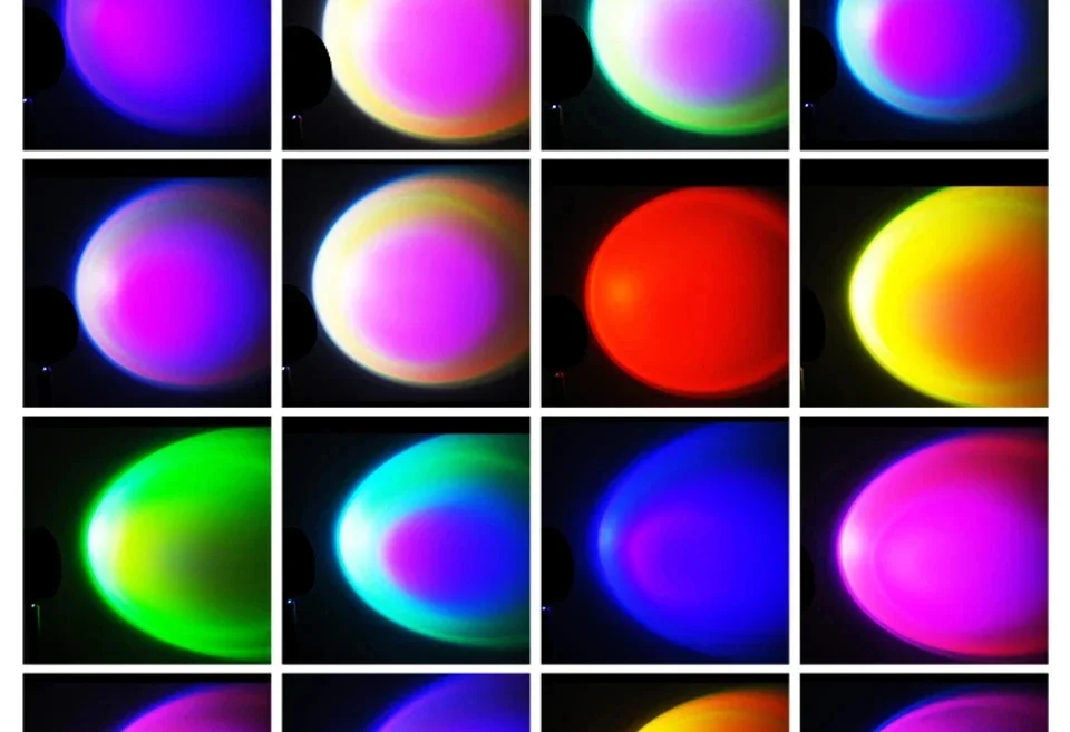 LED Projection Light Sunrise Sunset Rainbow APP Colour Adjustment Photo Background Light Direct Broadcast Party Ambience Light