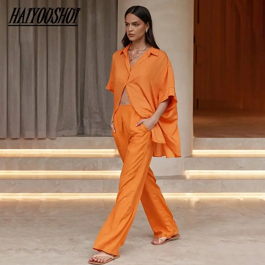 Casual Oversized Womens Trousers Suits 