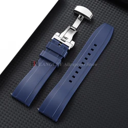 Premium Quick Release Silicone Watch Strap - Versatile Rubber Band in Multiple Sizes - 22mm (Blue)