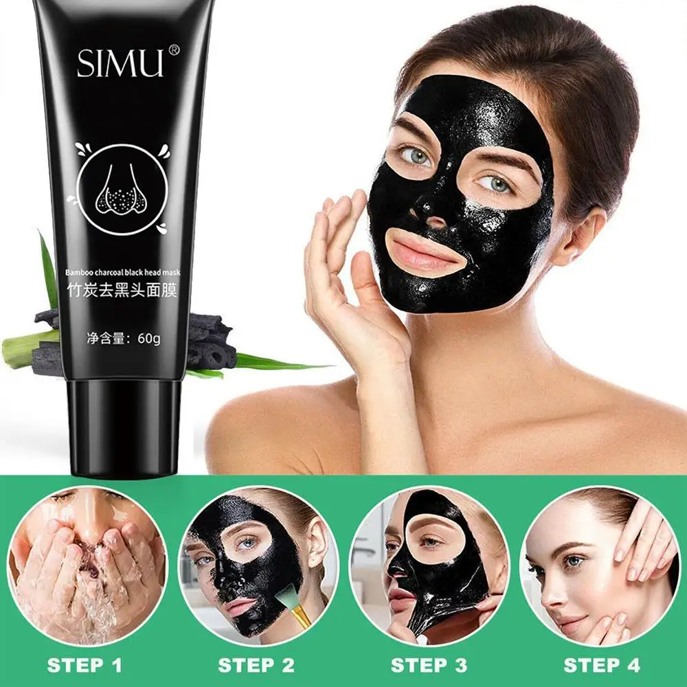 

60g Blackhead Remover Peel Off Mask Oil-Control Nose Black Dots Face Mask Cream Acne Deep Cleansing Cosmetic for Women Skin F5M5