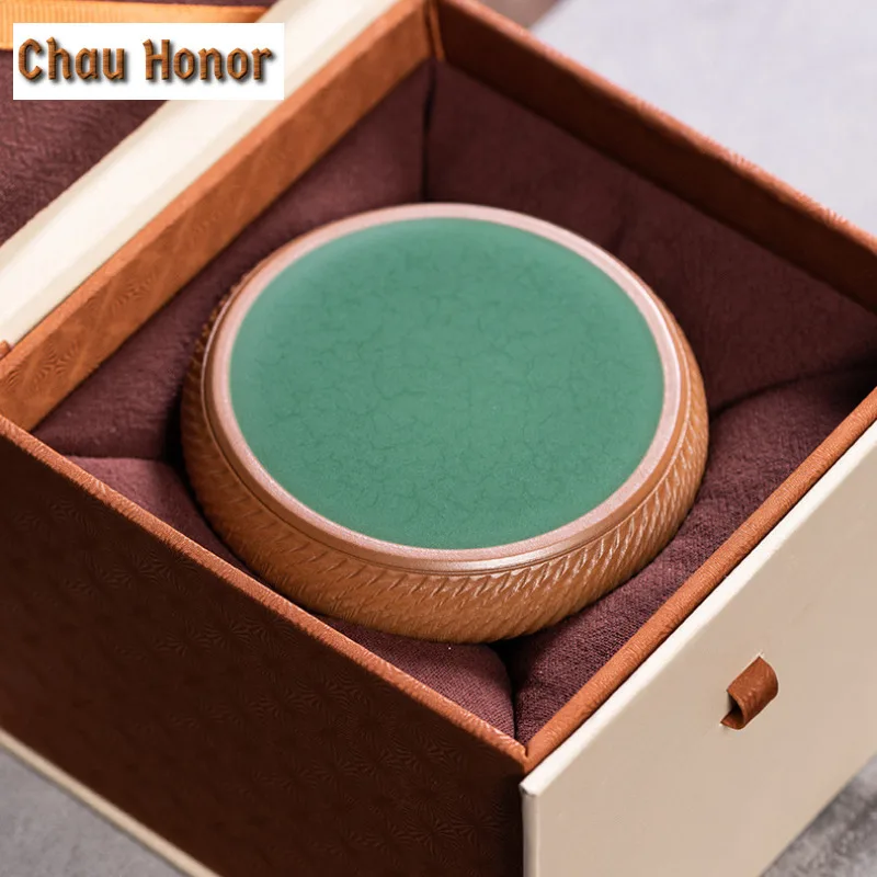 Longquan Celadon Knife Jumping Coasters Retro Hot Pad for Coffee Cups Saucer Heat Insulation Placemats Teacup Base Tea Ceremony