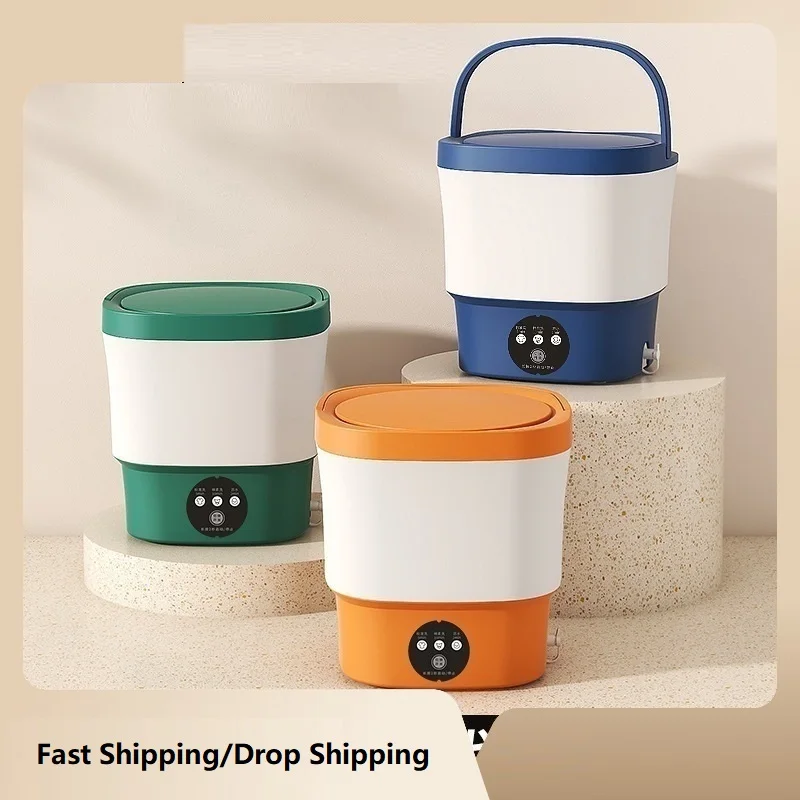 12V Mini Lavatrice Pieghevole Vestiti Per Bambini Portatili Biancheria Intima Calzini Lavatrice 3 Colori Disponibili