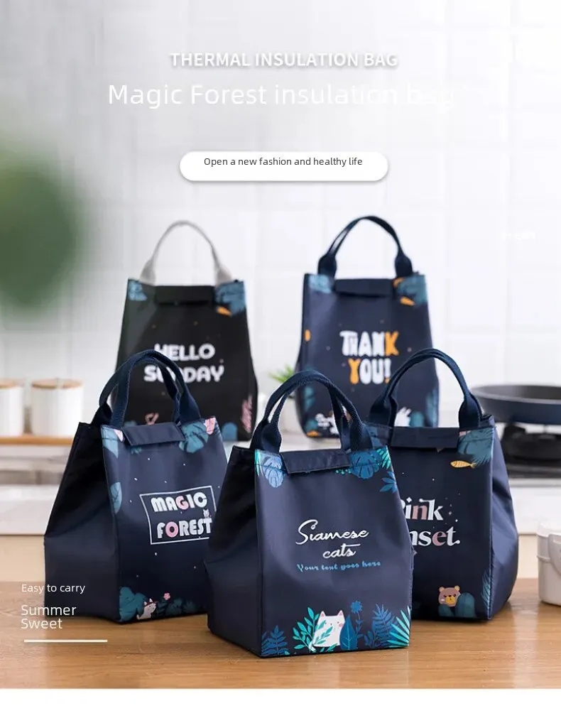 S362ef0127e7e45889297384d26a7d1907 Insulated Lunch Box Bag Portable Thickened Aluminium Foil Bento Box Bag Oxford Cloth Material Japanese Style Mallzona