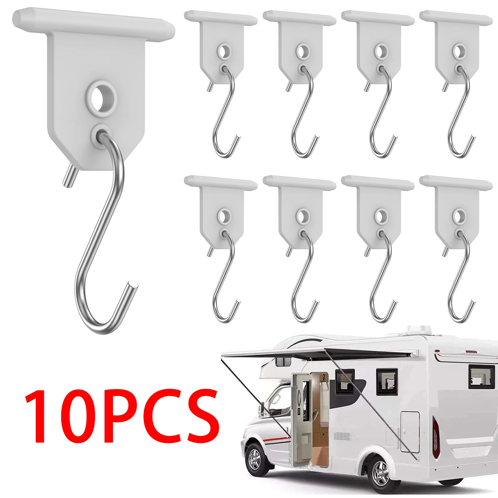 Metal RV Camper Awning Hooks for Motorhome Sun Shade