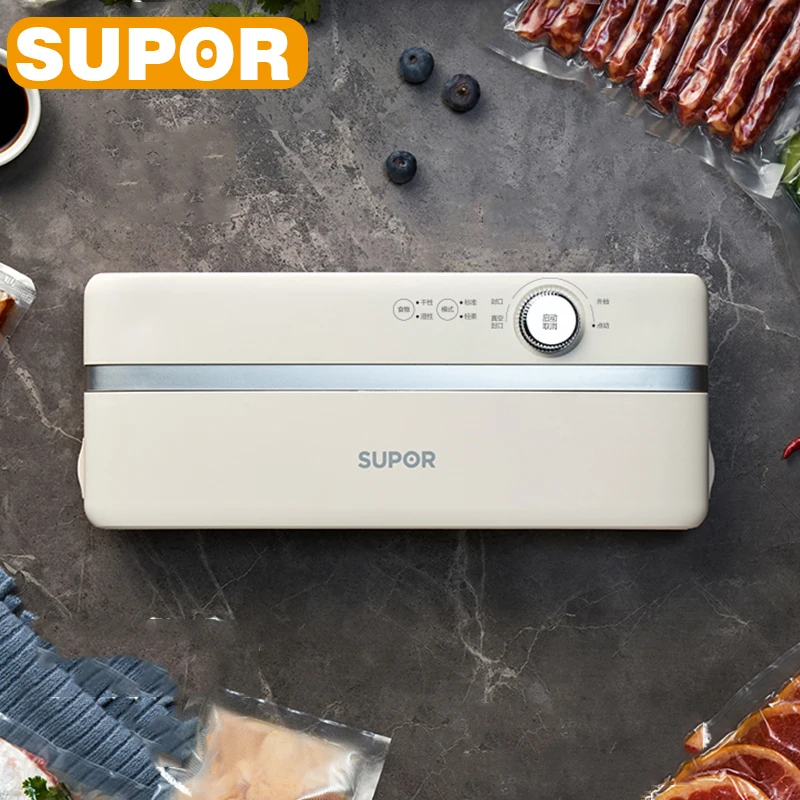 Supor Food Vacuum Sealer Machine 60Kpa High Power Plastic Packaging Sealer Kitchen Contenitori Per Alimenti Per La Conservazione Degli Alimenti