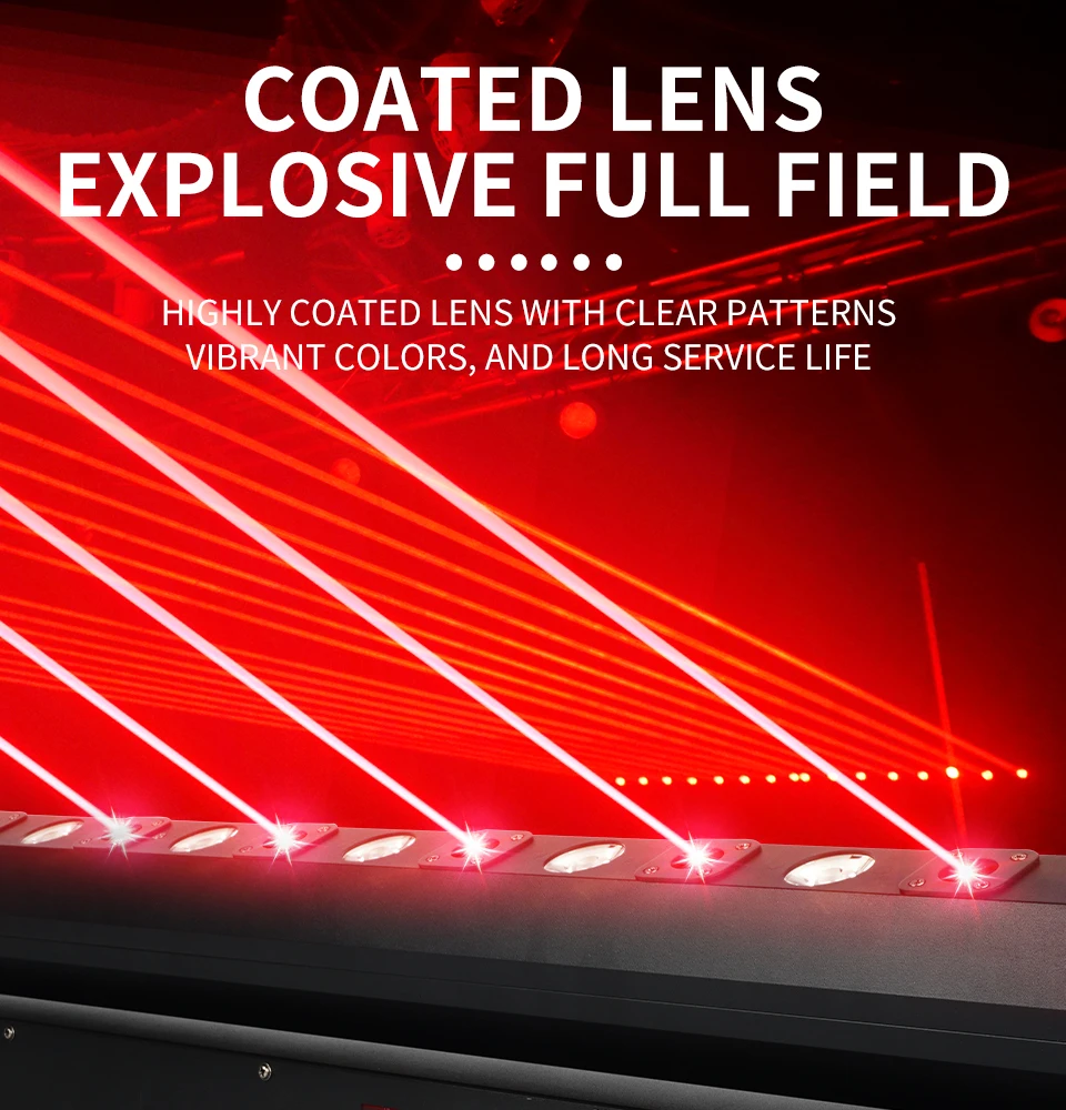 Stage 8+8 Eyes DJ Professional Laser Light Led Single Red Laser Projector DMX512