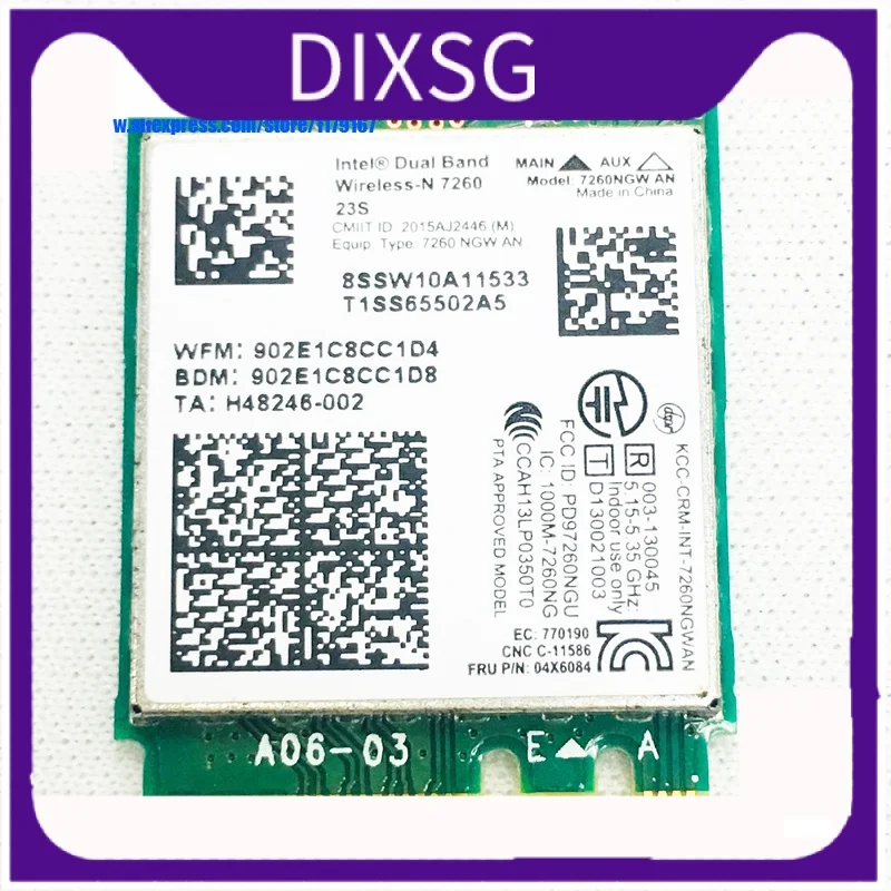 Scheda Combinata Intel Dual Band Wireless-N 7260 Wifi Bt 4.0 Per Lenovo Thinkpad X240 T440 X1 Carboni 2Nd Yoga 14 Series, P/N 04 X6084