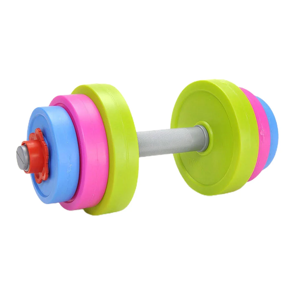 

Kids Exercise Dumbbell, 1 Set Adjustable Kids Ergonomic Dumbbell for Children Morning Exercise Barbell Dumbbells to at home
