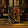 Book Nook Kit Classic Car F1 DIY Wooden Puzzle Bookshelf Insert Decor Dollhouse Model Bookend Building Home Decoration Gifts 5
