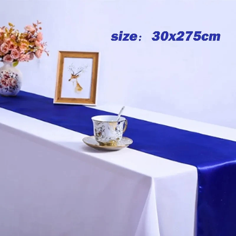 1pc Multicolor Satin Table Runner Autumn Table Runner For Dining Table Christmas Wedding Decoration Red chemble mariage 30*275cm 3