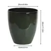 28cm Height Deep Flower Pot Imitation Ceramic Resin Monstera Planter Saucer For Indoor Outdoor Plants Home Garden Office Decor