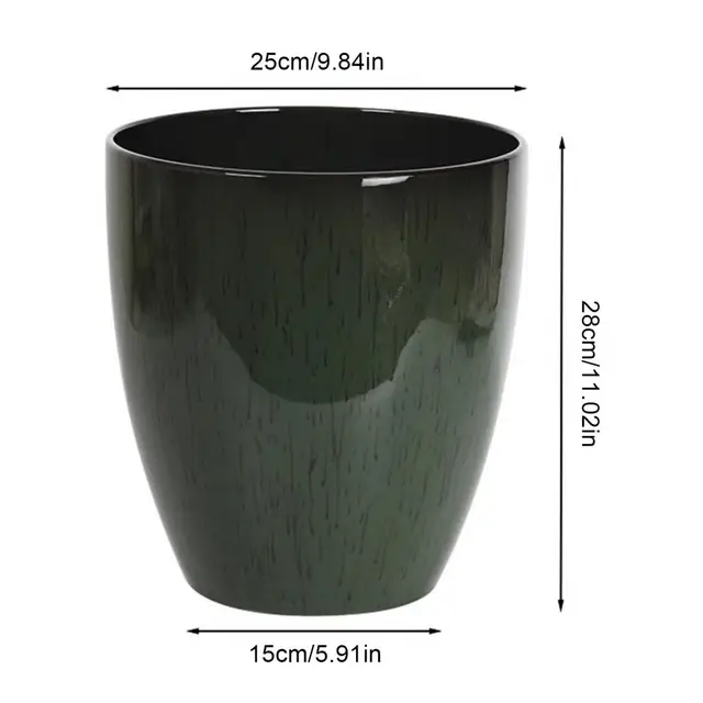 28cm Height Deep Flower Pot Imitation Ceramic Resin Monstera Planter Saucer For Indoor Outdoor Plants Home Garden Office Decor 28cm Height Deep Flower Pot Imitation Ceramic Resin Monstera Planter Saucer For Indoor Outdoor Plants Home Garden Office Decor
