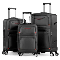 Ensemble de valises 3 pièces pour bagages en tissu Oxford avec serrure TSA et 360 °   Roues silencieuses, sac de voyage extensible étanche pour les entreprises 1