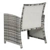 5pcs 2 Chairs 2 Footstools 1 Coffee Table Combination Sofa Gray Gradient 4