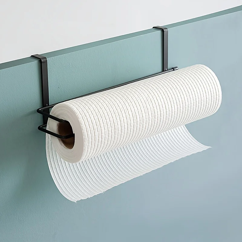 Non-Perforated Tissue Holder Wall-Mounted Design Space-Saving Kitchens And Bathrooms Modern And Simple Style