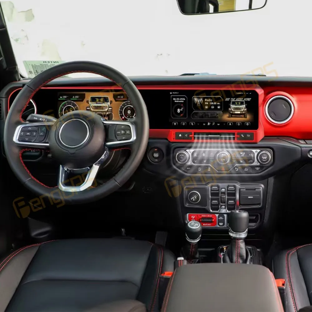 Автомобильный радиоприемник Qualcomm для Jeep Wrangler JL JMAX Gladiator 2018-2022 Android, автомобильное радио, мультимедийный проигрыватель 25 дюймов, GPS-навигатор