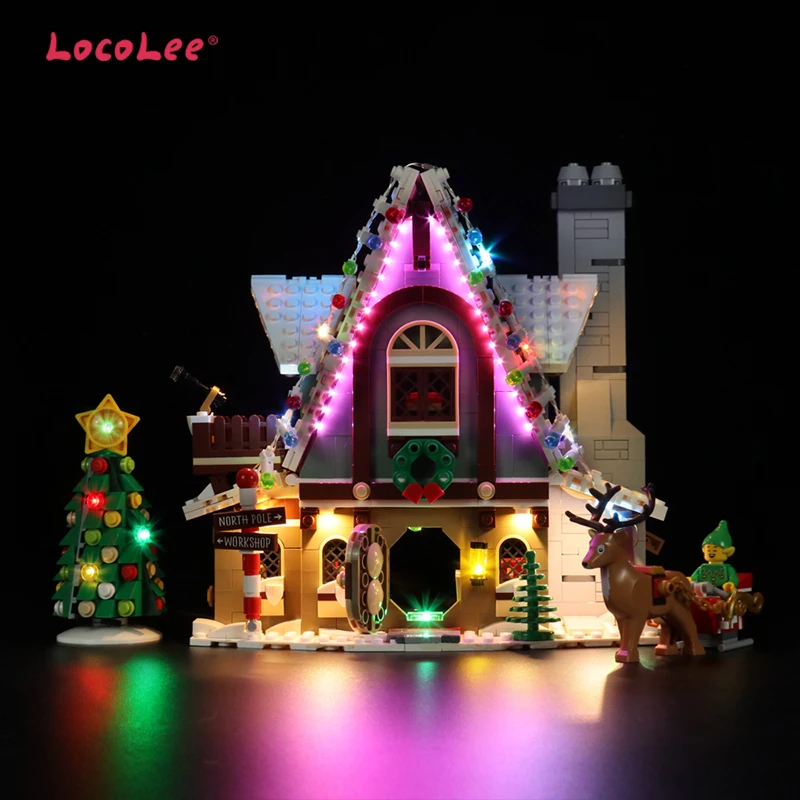 

LocoLee набор со светодиодной подсветкой для 10275 Elf Club House Коллекционная модель игрушки рождественские подарки (без строительных блоков)