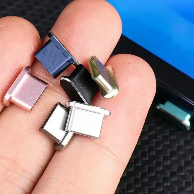 1/4Pcs Metal USB Type C Dust Plug for iPhone 15 Pro Max Plus 15PM Mobile Phone Type-C Charging Port Protector Cover Cap Stopper - Image 4