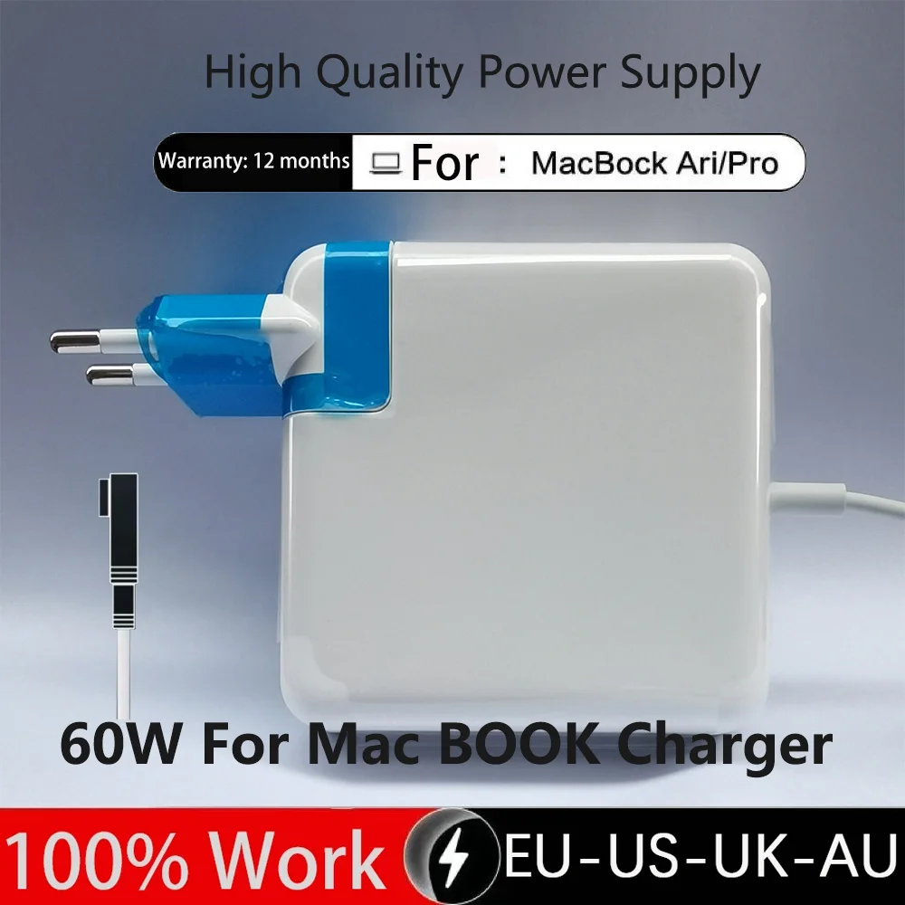 Adaptador de Energia Compatível com Mac Book Pro Antes do Carregador Mid 2012 13 l 60w Fits A1278 A1181 A1184 A1185 A1344 A1330 A1342